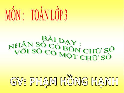 Nhân số có bốn chữ số với số có một chữ số