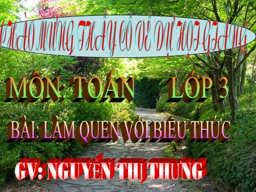 Làm quen với biểu thức