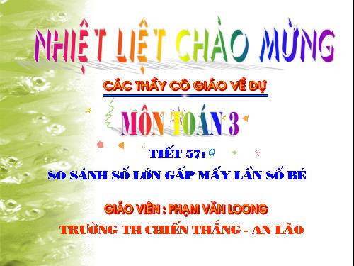 So sánh số lớn gấp mấy lần số bé