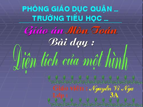 Diện tích của một hình