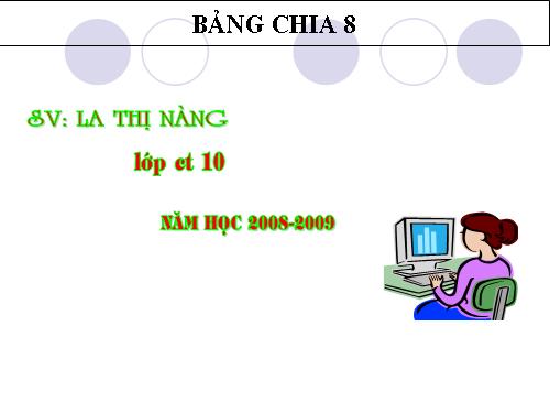 Bảng chia 8