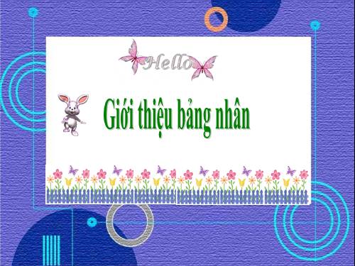 Giới thiệu bảng nhân