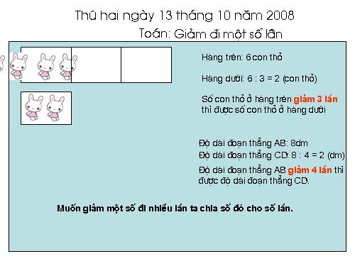 Giảm đi một số lần