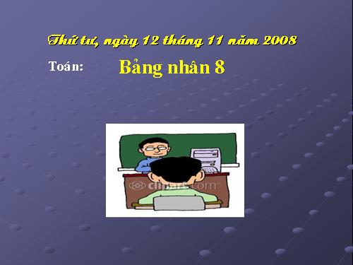 Bảng nhân 8