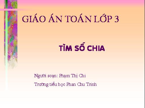 Tìm số chia