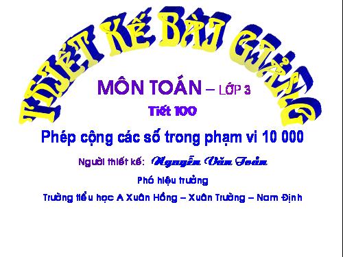 Phép cộng các số trong phạm vi 10 000