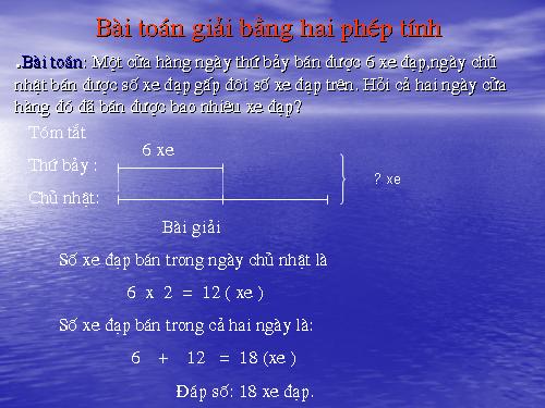 Bài toán giải bằng hai phép tính