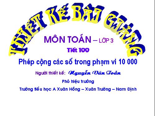 Phép cộng các số trong phạm vi 10 000