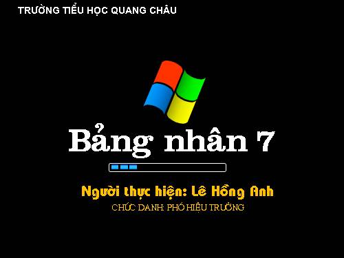 Bảng nhân 7