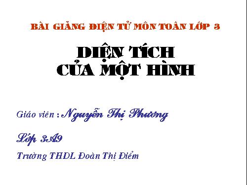 Diện tích của một hình