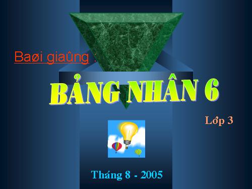 Bảng nhân 6