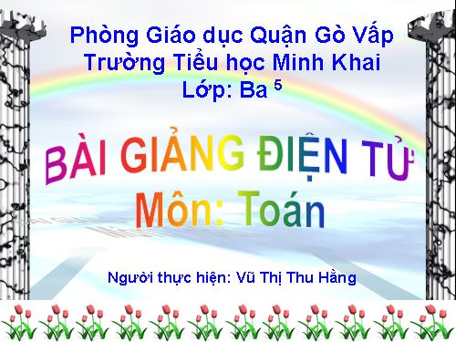Nhân số có hai chữ số với số có một chữ số (không nhớ)