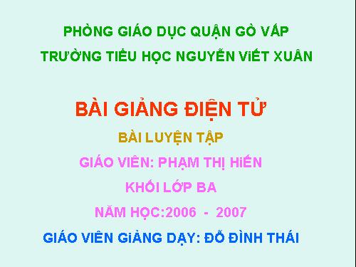 Các Bài giảng khác thuộc Chương trình Toán 3