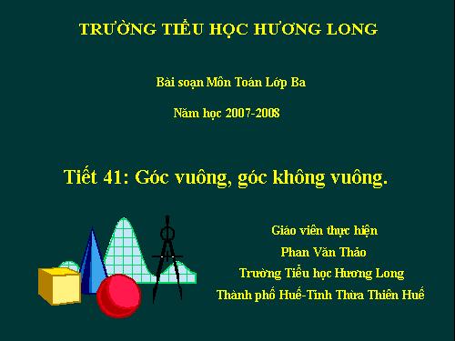 Góc vuông, góc không vuông