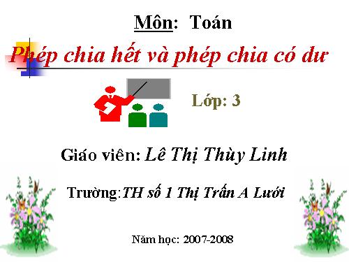Phép chia hết và phép chia có dư