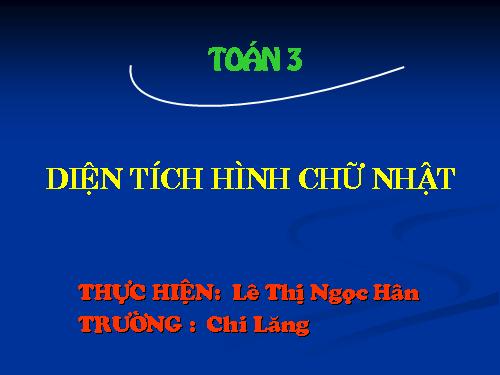 Diện tích hình chữ nhật.