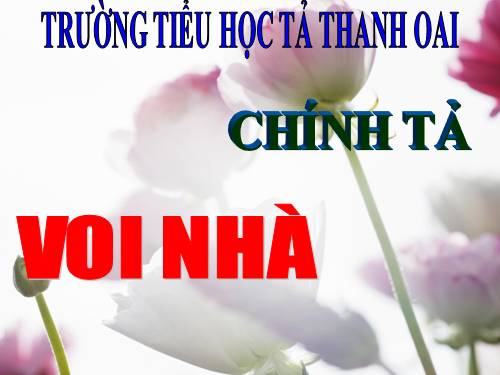 Tuần 24. Nghe-viết: Voi nhà
