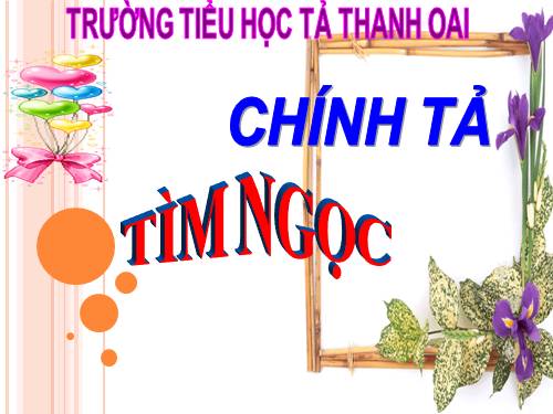 Tuần 17. Nghe-viết: Tìm ngọc
