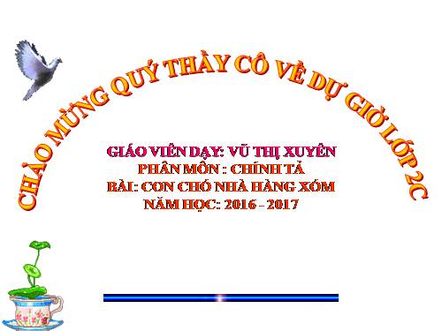 Tuần 16. Tập chép: Con chó nhà hàng xóm