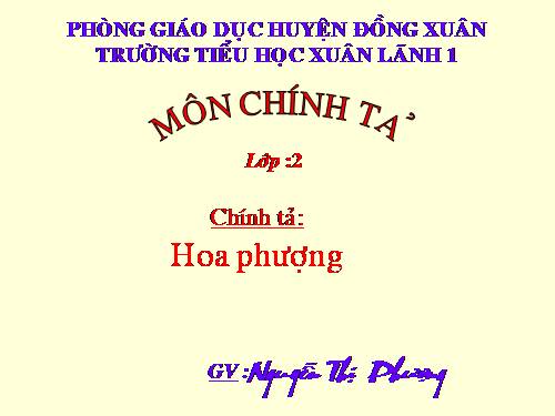 Tuần 29. Nghe-viết: Hoa phượng
