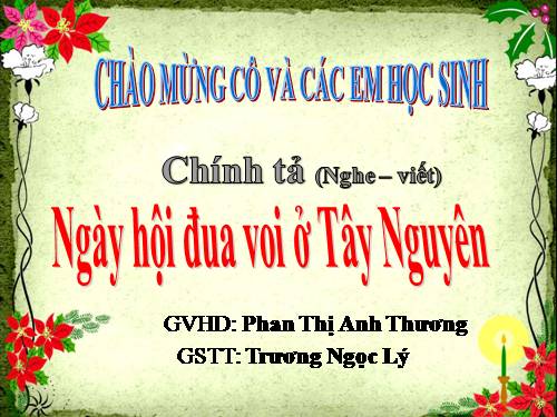 Tuần 23. Nghe-viết: Ngày hội đua voi ở Tây Nguyên