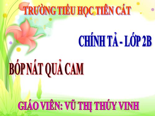 Tuần 33. Nghe-viết: Bóp nát quả cam