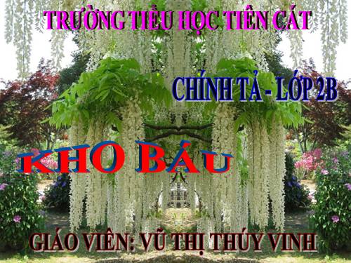 Tuần 28. Nghe-viết: Kho báu