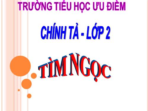Tuần 17. Nghe-viết: Tìm ngọc
