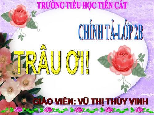 Tuần 16. Nghe-viết: Trâu ơi!