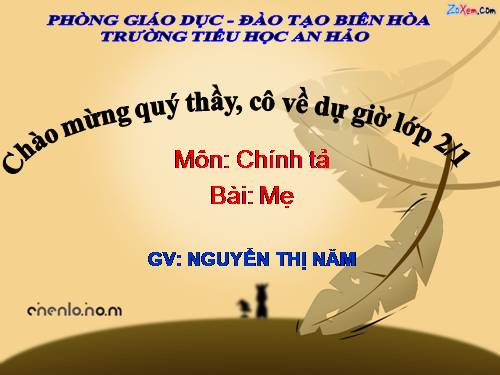Tuần 12. Tập chép: Mẹ