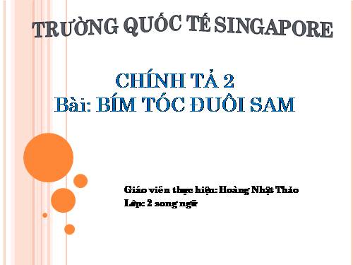 Tuần 4. Tập chép: Bím tóc đuôi sam