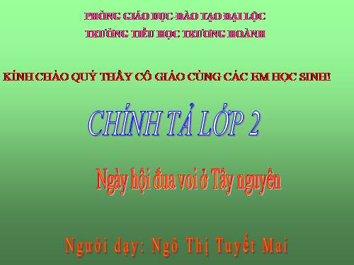 Tuần 23. Nghe-viết: Ngày hội đua voi ở Tây Nguyên