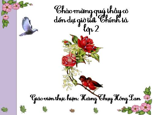 Tuần 21. Tập chép: Chim sơn ca và bông cúc trắng