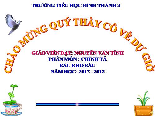 Tuần 28. Nghe-viết: Kho báu