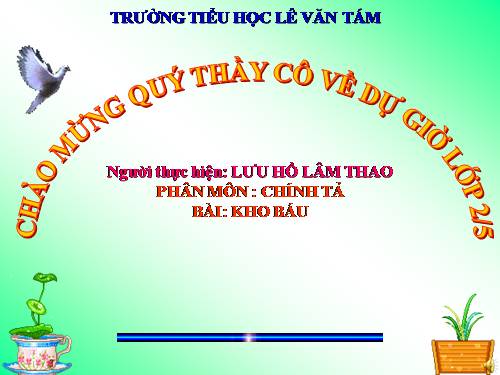 Tuần 28. Nghe-viết: Kho báu