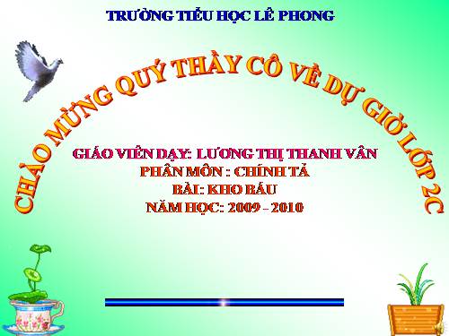 Tuần 28. Nghe-viết: Kho báu