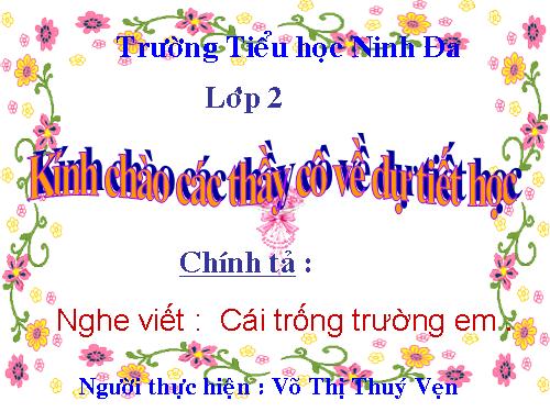 Tuần 5. Nghe-viết: Cái trống trường em