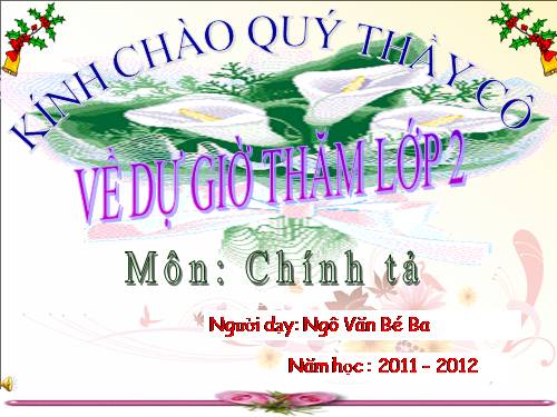 Tuần 13. Tập chép: Bông hoa Niềm Vui