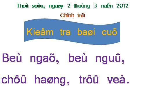 Tuần 25. Nghe-viết: Bé nhìn biển