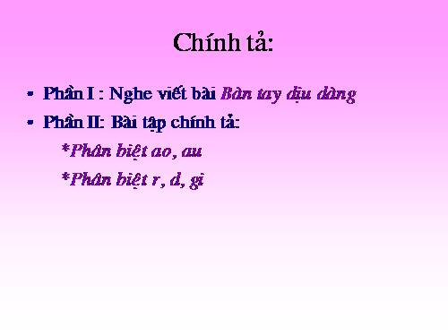 Tuần 8. Nghe-viết: Bàn tay dịu dàng