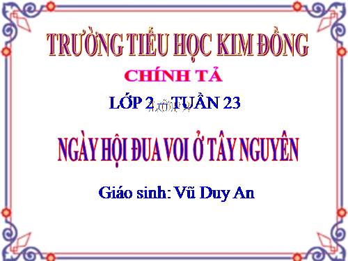 Tuần 23. Nghe-viết: Ngày hội đua voi ở Tây Nguyên