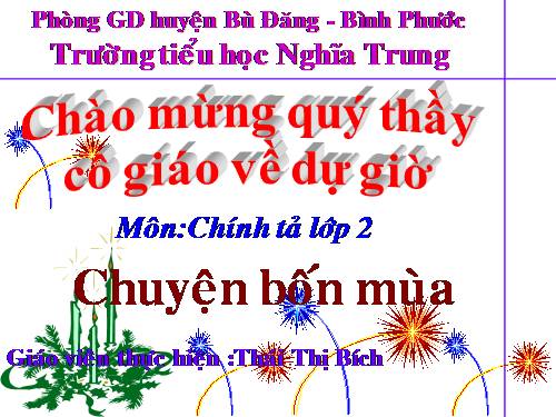 Tuần 19. Tập chép: Chuyện bốn mùa