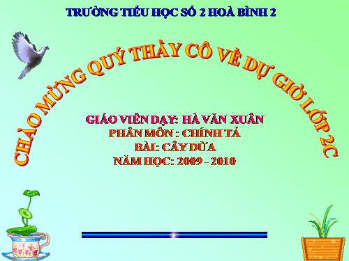 Tuần 28. Nghe-viết: Cây dừa