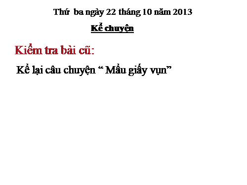 Tuần 7. Người thầy cũ