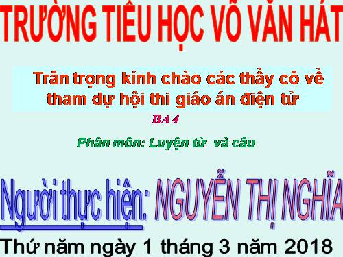 Tuần 25. Nhân hoá. Ôn tập cách đặt và trả lời câu hỏi Vì sao?