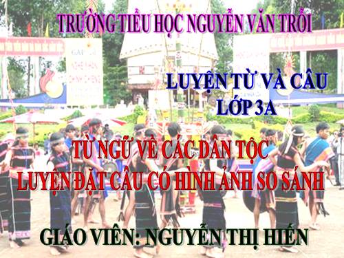 Tuần 15. MRVT: Các dân tộc. Luyện đặt câu có hình ảnh so sánh