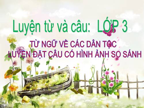 Tuần 15. MRVT: Các dân tộc. Luyện đặt câu có hình ảnh so sánh