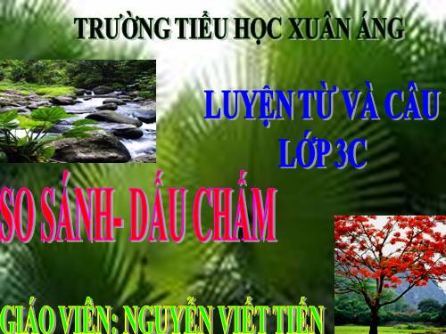 Tuần 10. So sánh. Dấu chấm