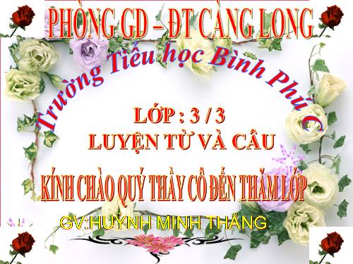 Tuần 7. Ôn tập về từ chỉ hoạt động, trạng thái. So sánh