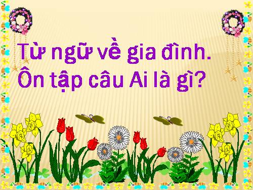 Tuần 4. MRVT: Gia đình. Ôn tập câu: Ai là gì?